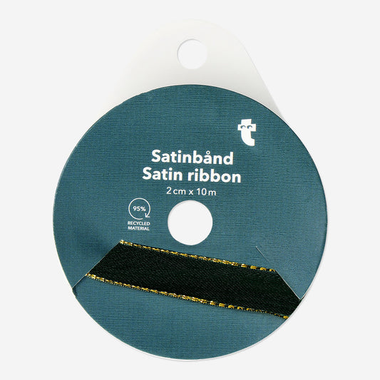 RIBBON SATIN GREEN 2CMx10M