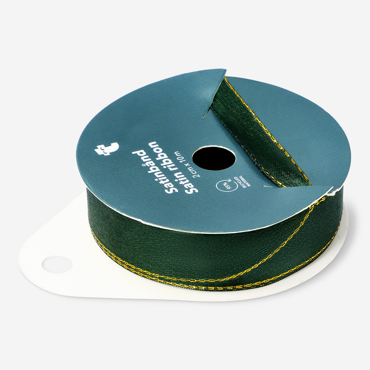 RIBBON SATIN GREEN 2CMx10M