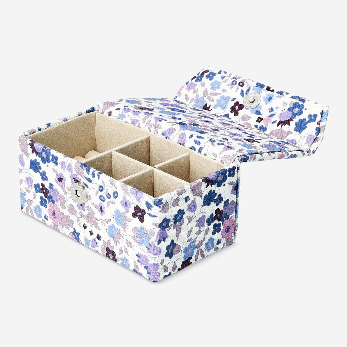 JEWELRY BOX 13,5X7,5X6,2CM COTTON FLOWER