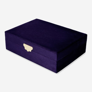 JEWLERY BOX 25X18X7,5CM VELVET PURPLE