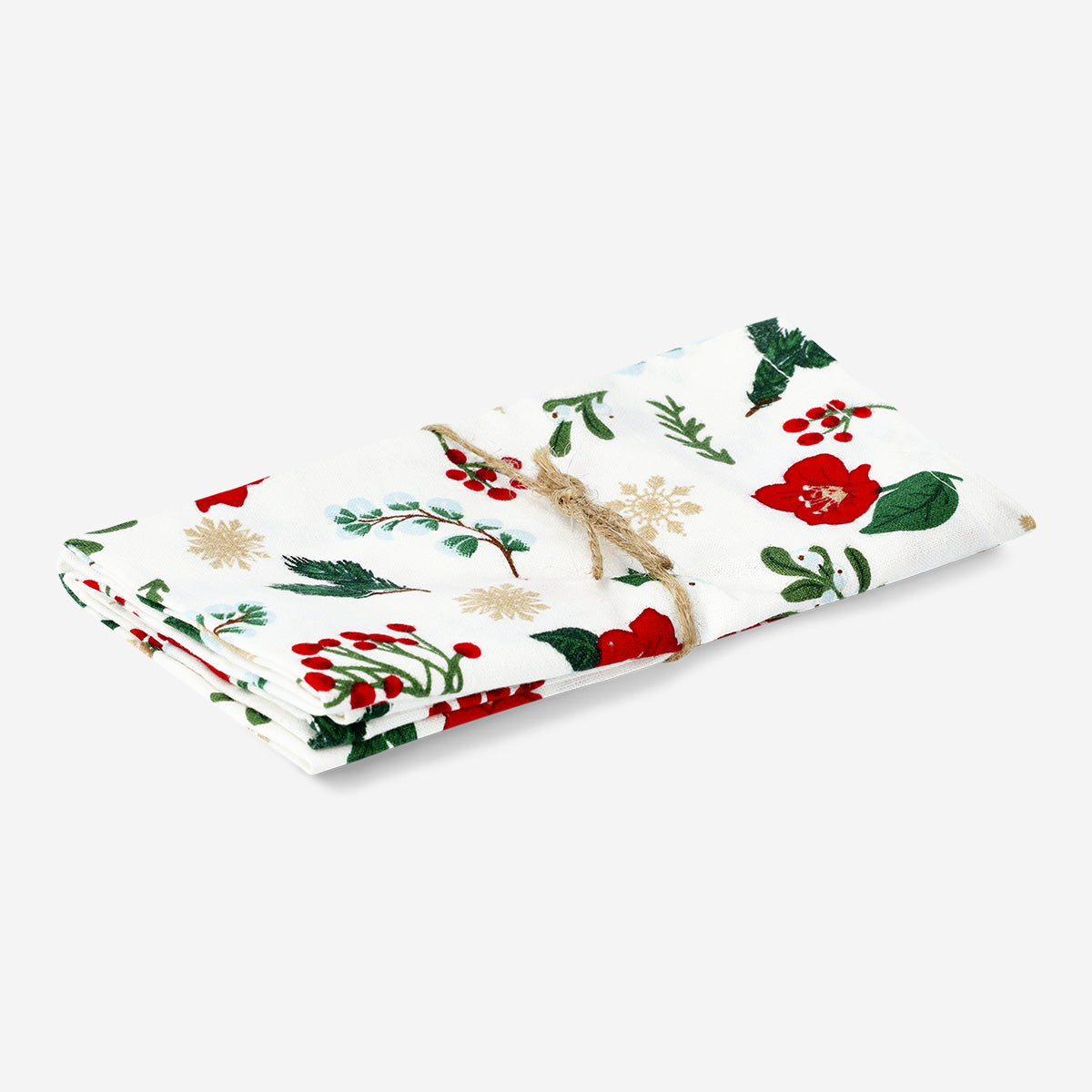 NAPKIN COTTON 2 PCS SET 40X40 CM CHRISTMAS FLOWER