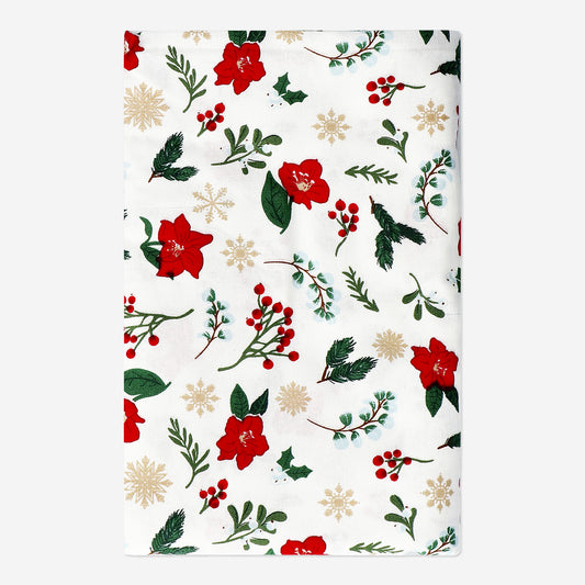 TABLE CLOTH 140X220 CM CHRISTMAS FLOWER