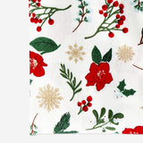 TABLE CLOTH 140X220 CM CHRISTMAS FLOWER