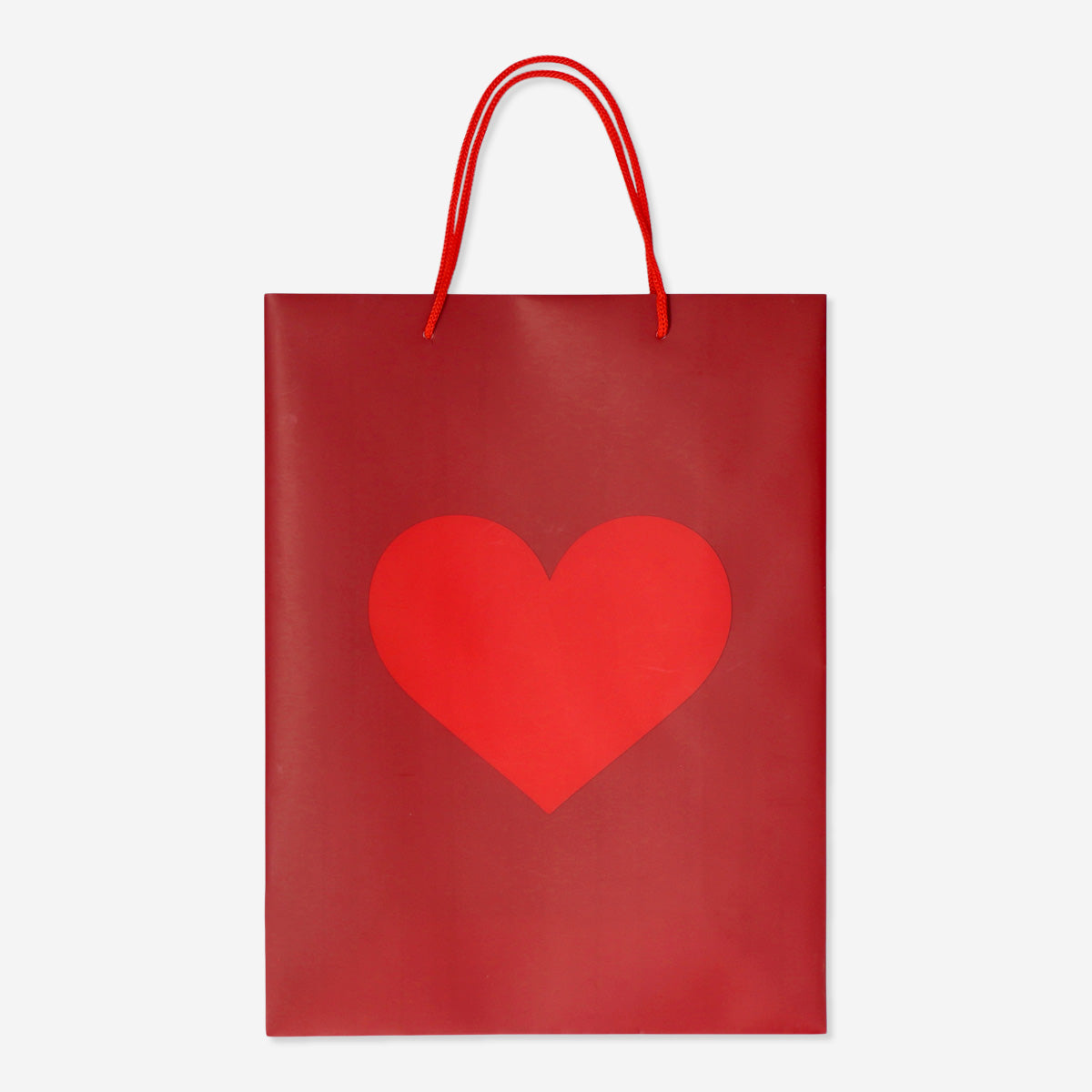 BAG SHOP RED W HEART 33 x 25 x 11 CM