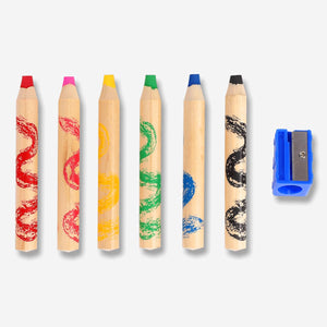 PENCIL COLORING THICK 6 PCS