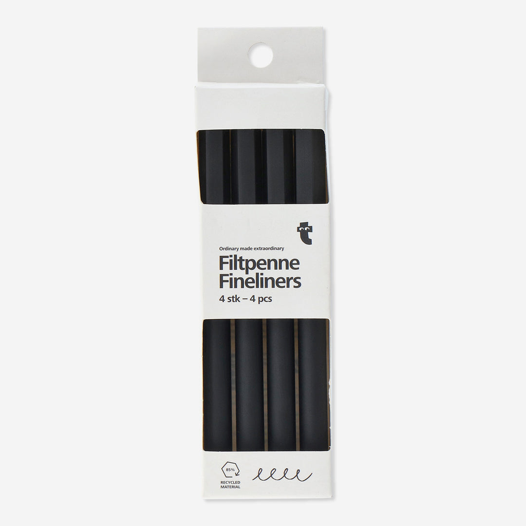 FINELINERS BLACK 4PCS