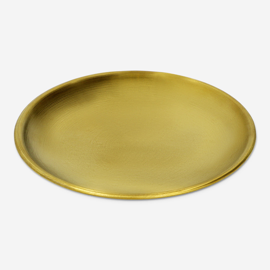 TRAY ROUND GOLD DIA 10 CM