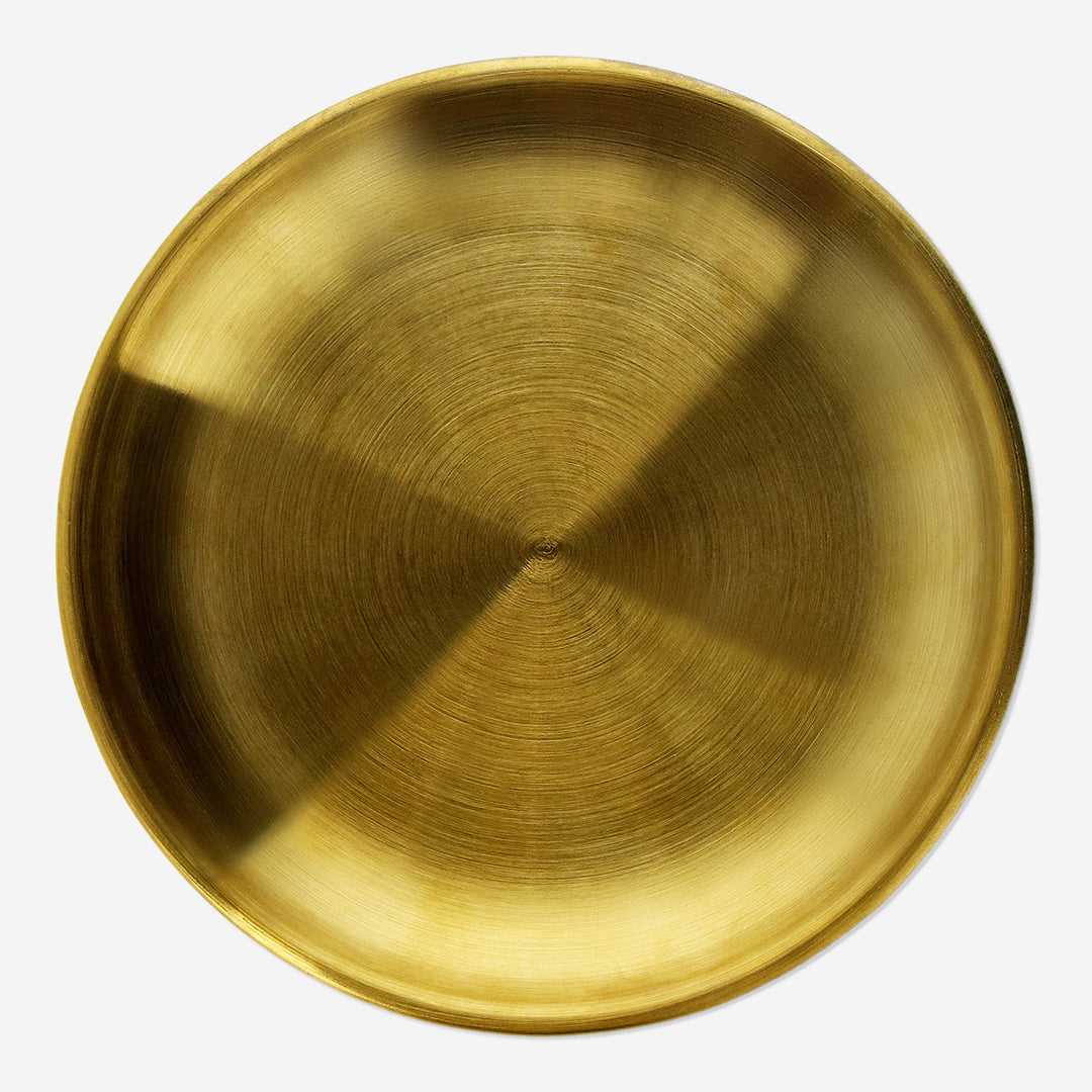 TRAY ROUND GOLD DIA 10 CM