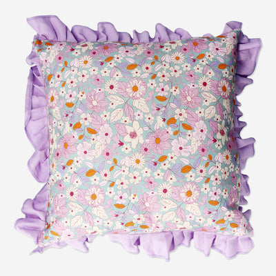 CUSHION 45X45 CM FLOWER PRINT COTTON