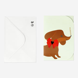 CARD W ENVELOPE FOLDABLE DOG