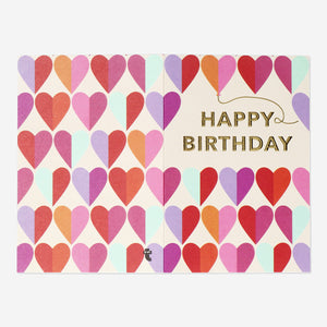 CARD W ENVELOPE COLOR HEARTS