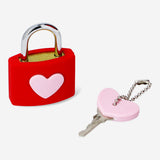 PADLOCK HEART SILICONE PINK