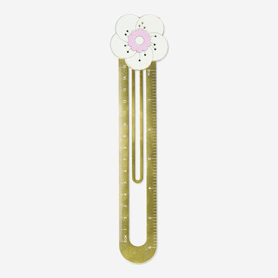 RULER METAL W CLIP AND FLOWER