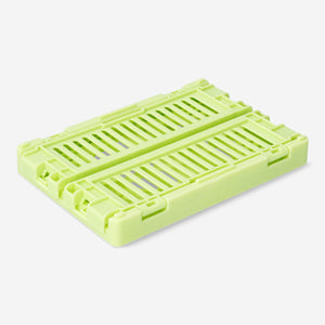 BOX FOLDABLE RECYCLED PP 15X10X5,5 CM LIGHT GREEN