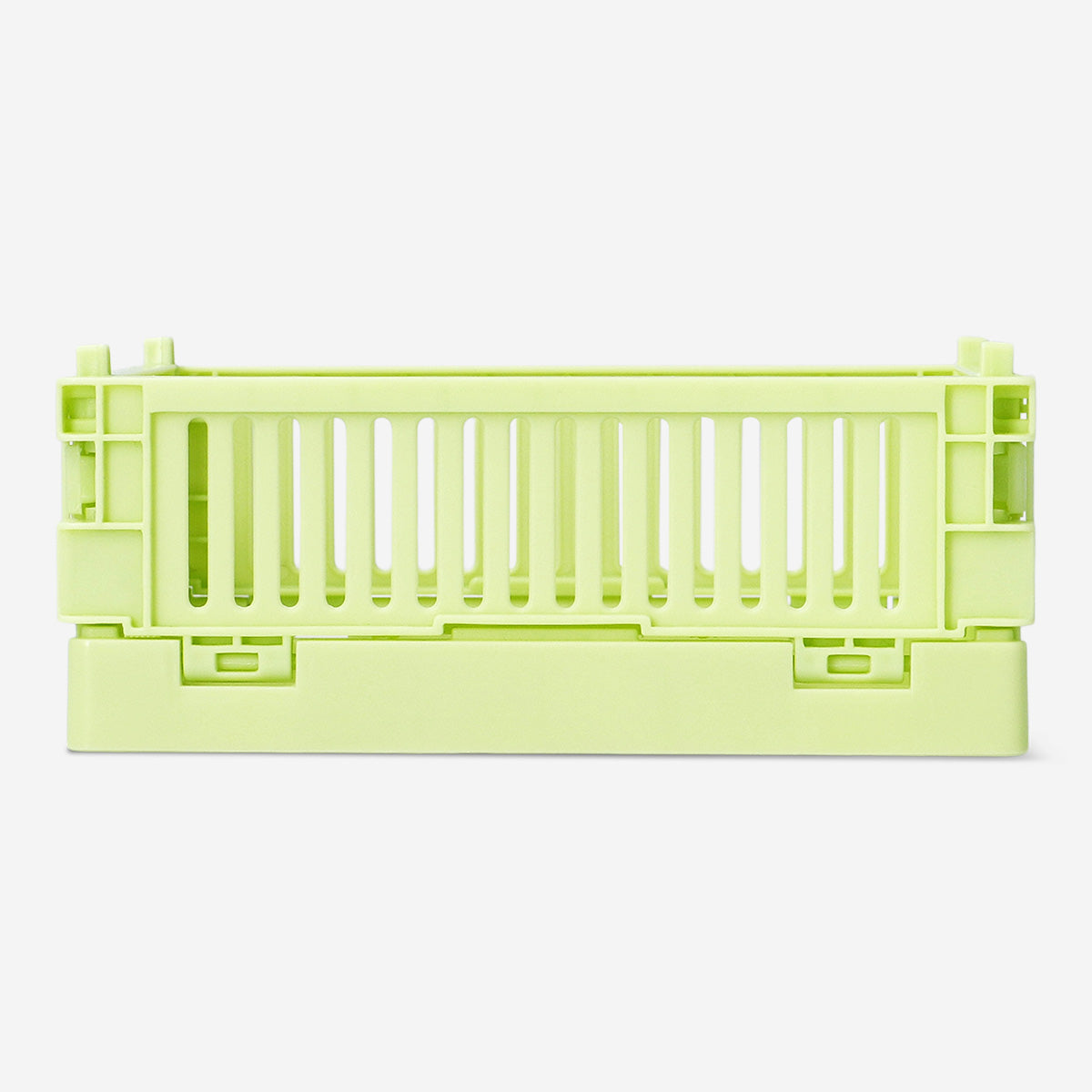 BOX FOLDABLE RECYCLED PP 15X10X5,5 CM LIGHT GREEN