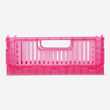 BOX FOLDABLE RECYCLED PP 22X14X8,5 CM TRANSPARENT PINK