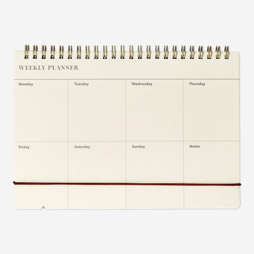 PLANNER WEEKLY FOR DESK W. SPIRALS EN