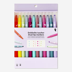  FINELINERS WITH STAMP 12 PCS