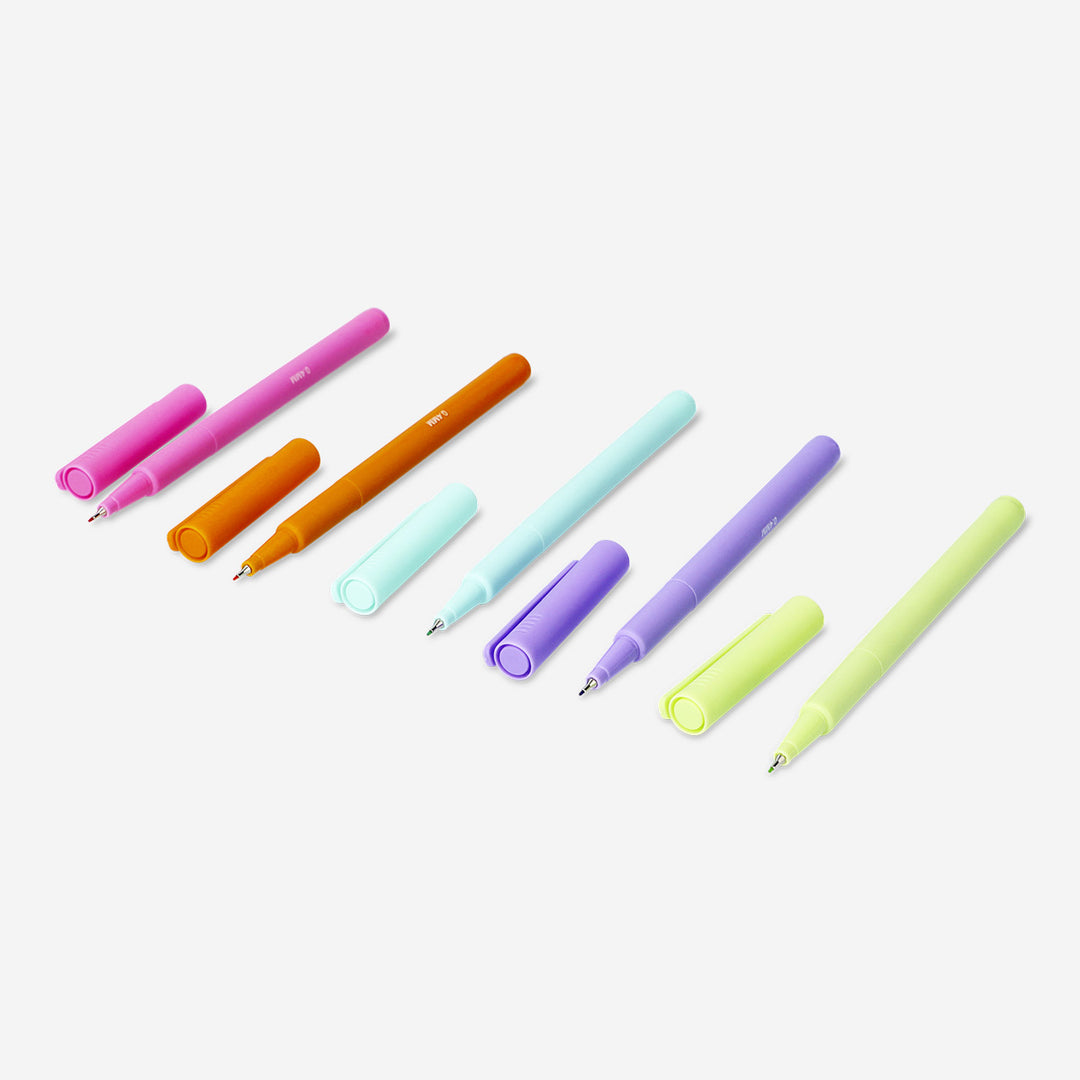 PENS DRAWING 5 PCS 0,4MM TIP SIZE COLORS