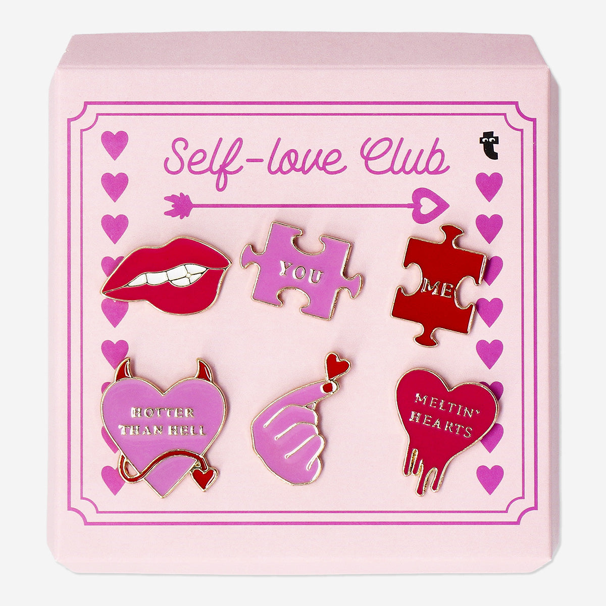 PINS FOR CLOTHES+BAG YOU+ME LOVE GIFTING 6PCS