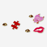 PINS FOR CLOTHES+BAG YOU+ME LOVE GIFTING 6PCS