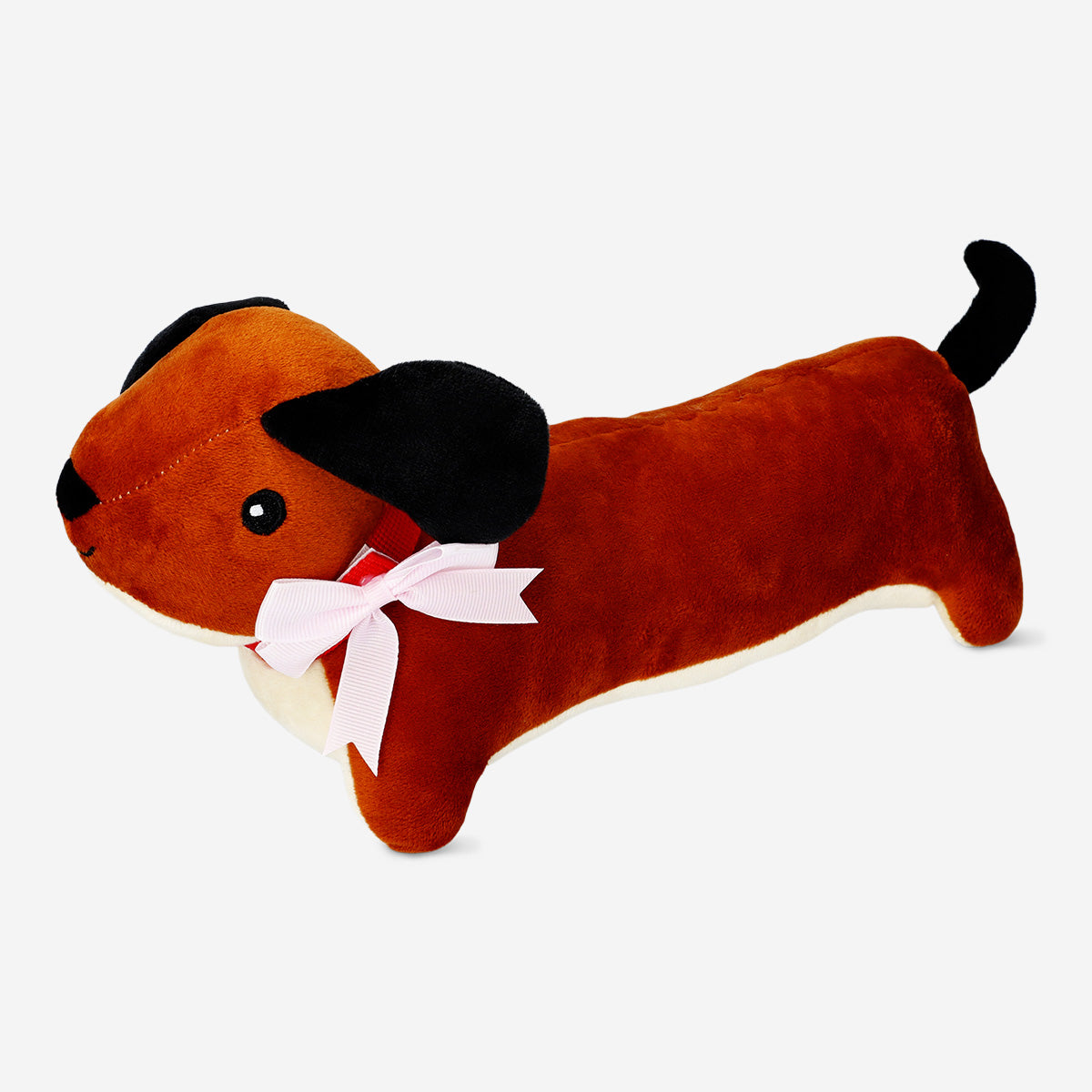 DOG TOY DACHSHUND BOW