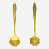 SPOON SS 2PCS SET FLOWERS GOLD