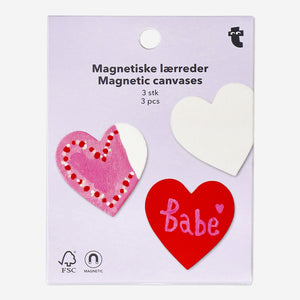 CANVAS MINI MAGNETIC 3 PCS HEART