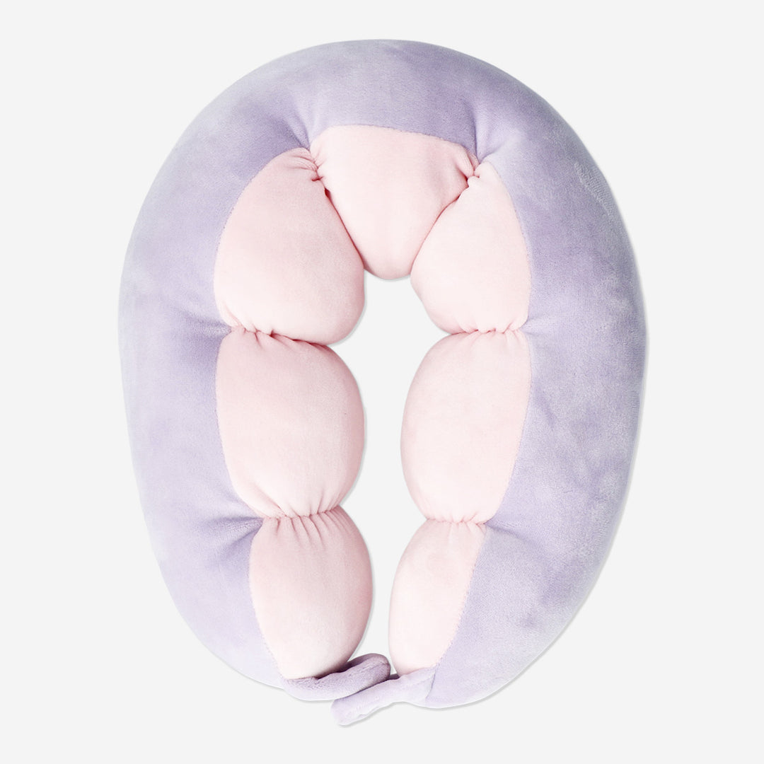 NECKPILLOW TRAVEL SOFT RECYCLED POLYESTER W PUSH BUTTON