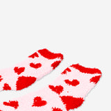 FOOT LOTION + SOCKS W HEART GIFT SET ROSE+CEDAR