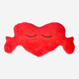 CUSHION HEART W HANDS POLYESTER RED