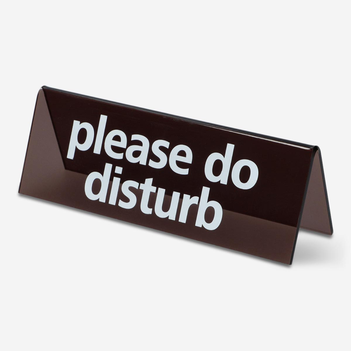 "Please Do Disturb" Yazılı Siyah Masaüstü Tabela