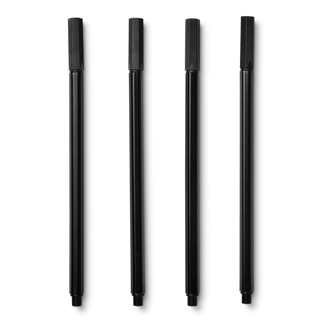 FELT PENS 4 PCS BLACK