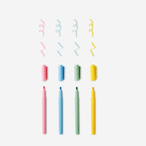 HIGHLIGHTERS SLIM PASTEL 4PCS