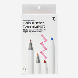 DUAL MARKERS THICK/THIN PASTEL 12PCS