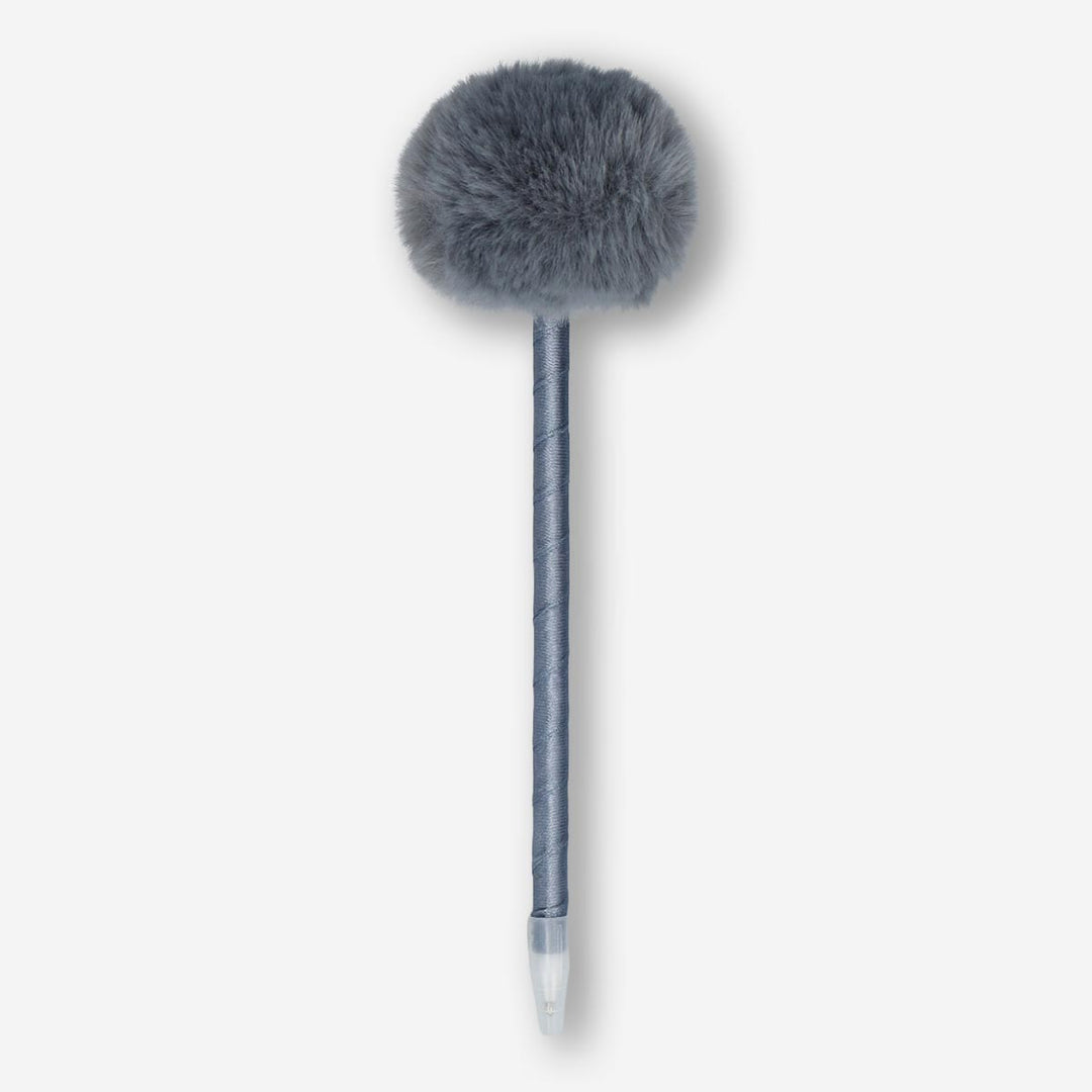 PEN WITH POM POM GREY