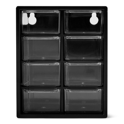 STORAGE BOX W DRAWERS BLACK