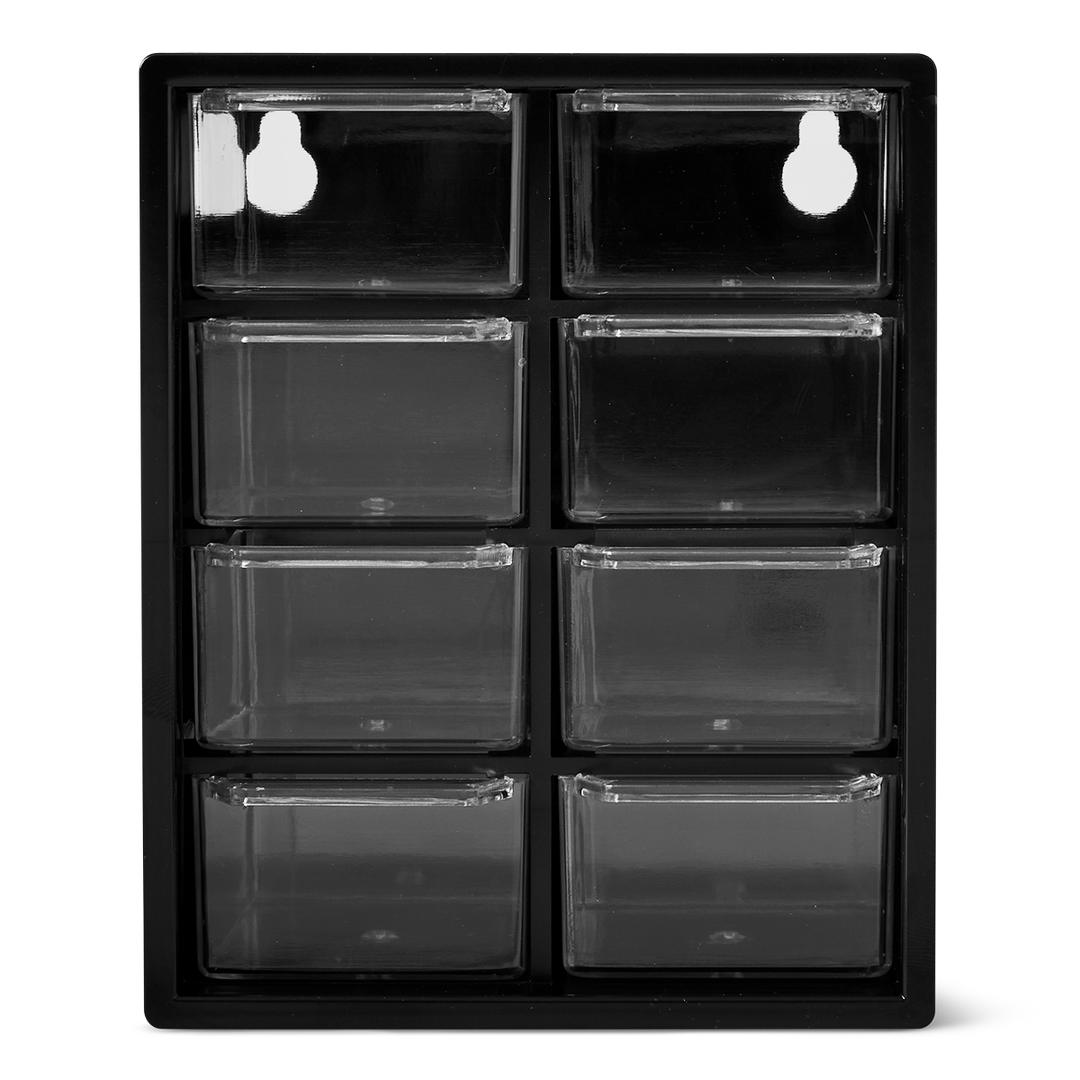 STORAGE BOX W DRAWERS BLACK