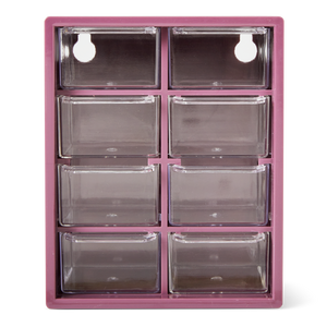 STORAGE BOX W DRAWERS PURPLE