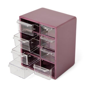 STORAGE BOX W DRAWERS PURPLE