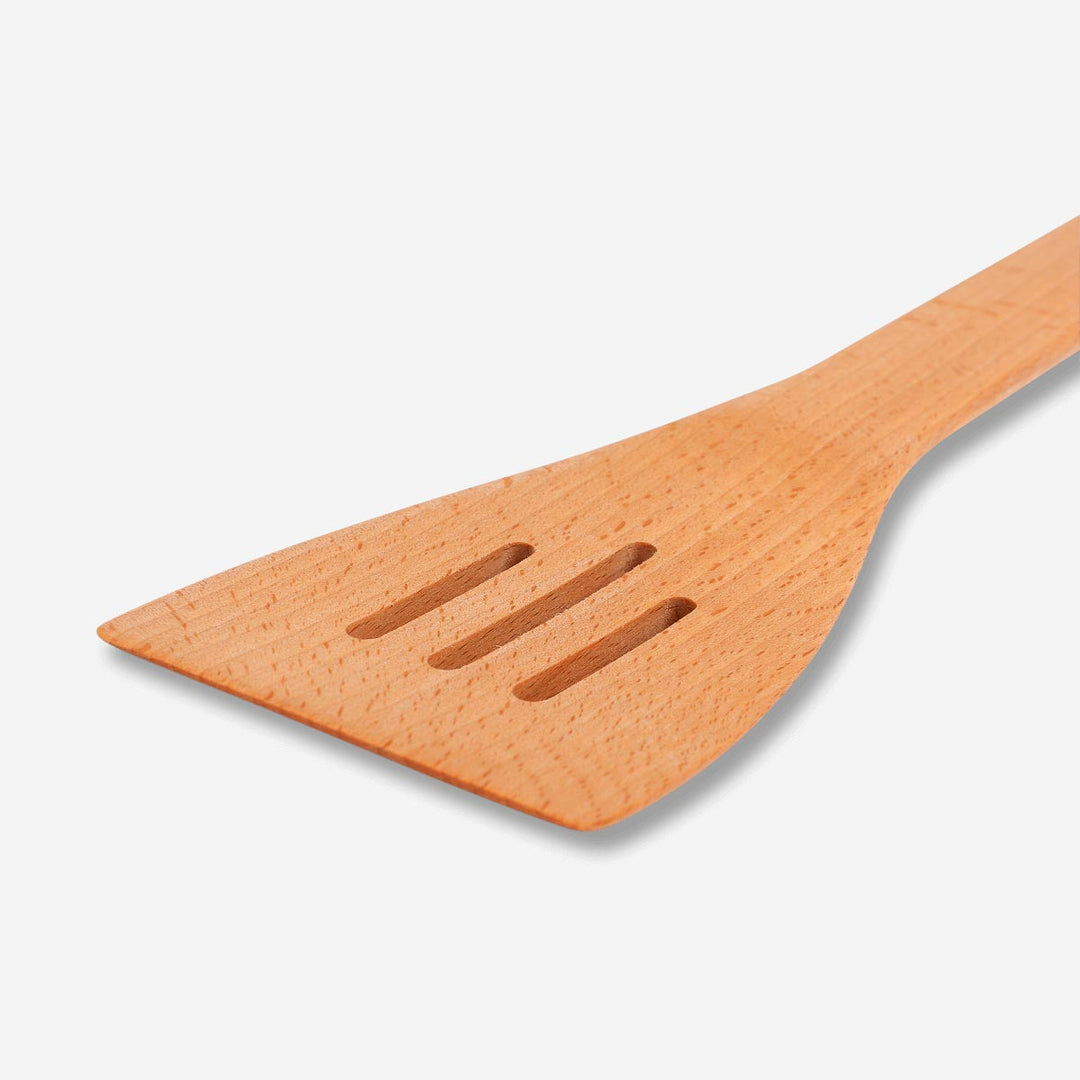 SPATULA SLOTTED WOOD