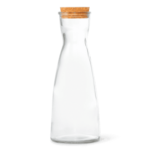 BOTTLE MILK GLASS 680ML W. CORK LID