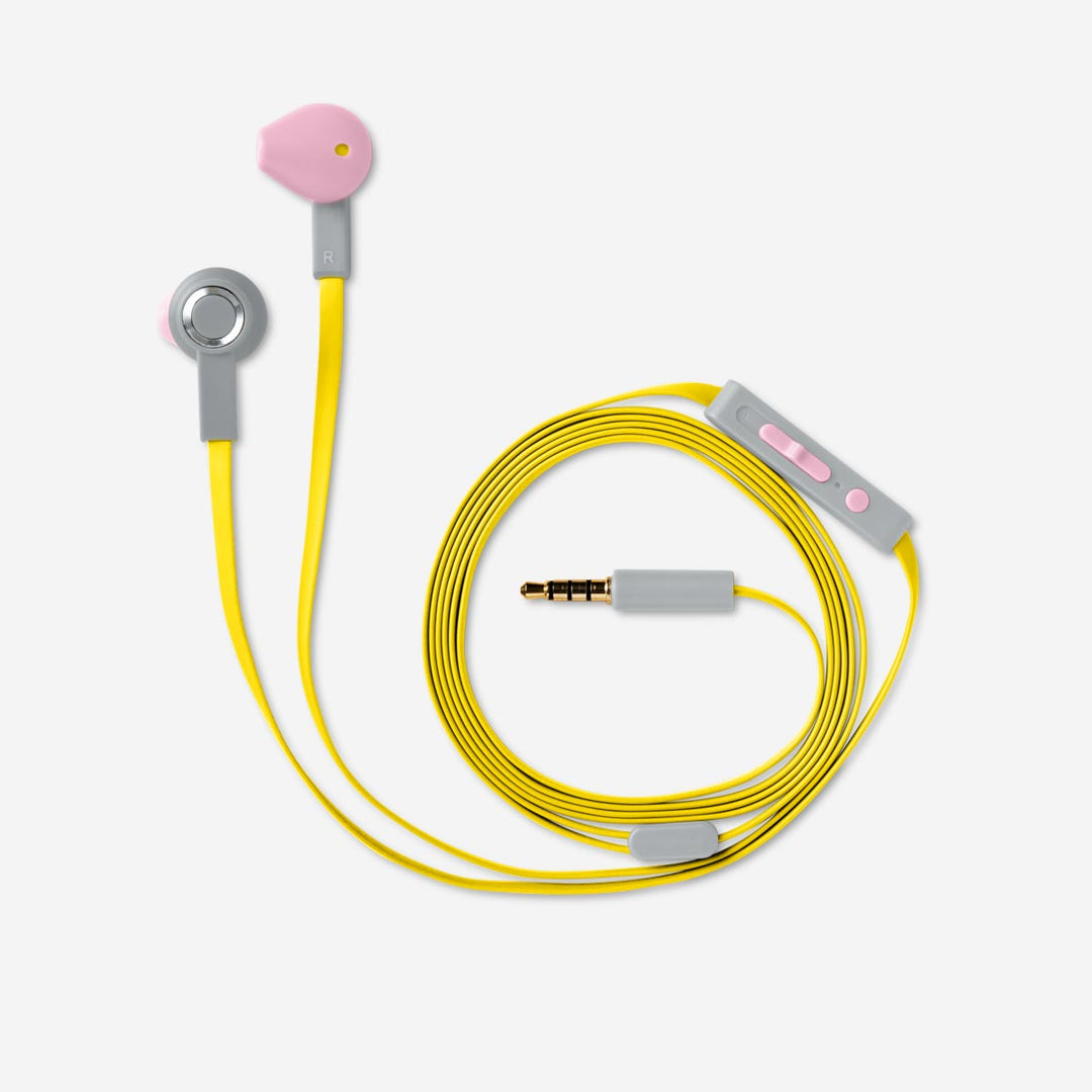 EARPHONES GREY/YELLOW