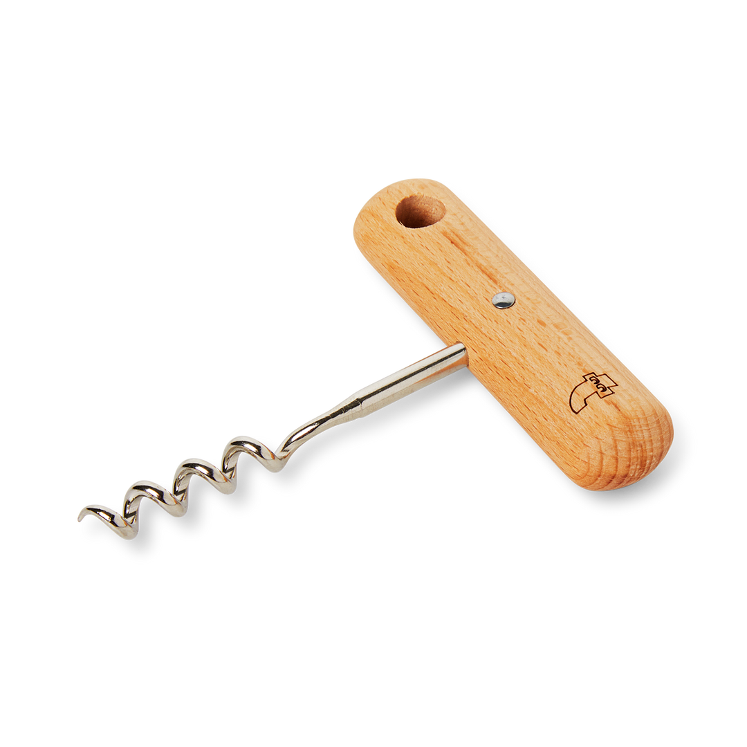 WINE OPENER SS AND BEECH WOOD HANDLE