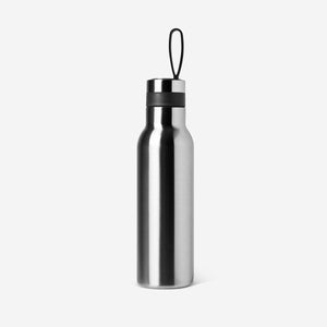 BOTTLE VACUUM 500 ML SS W GREY SILICONE STRAP