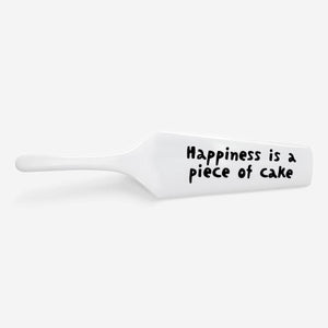 CAKE SERVER IN PORCELAIN W TEXT