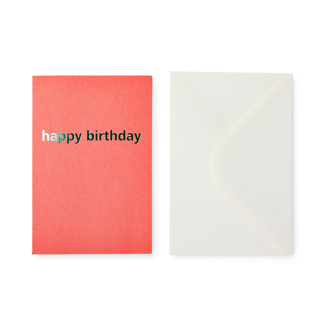 CARD CORAL HAPPY BIRTHDAY