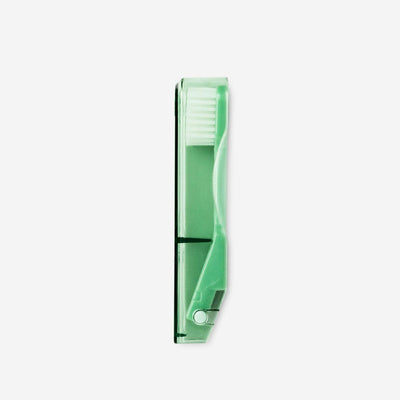 TOOTHBRUSH TRAVEL FOLDABLE GREEN