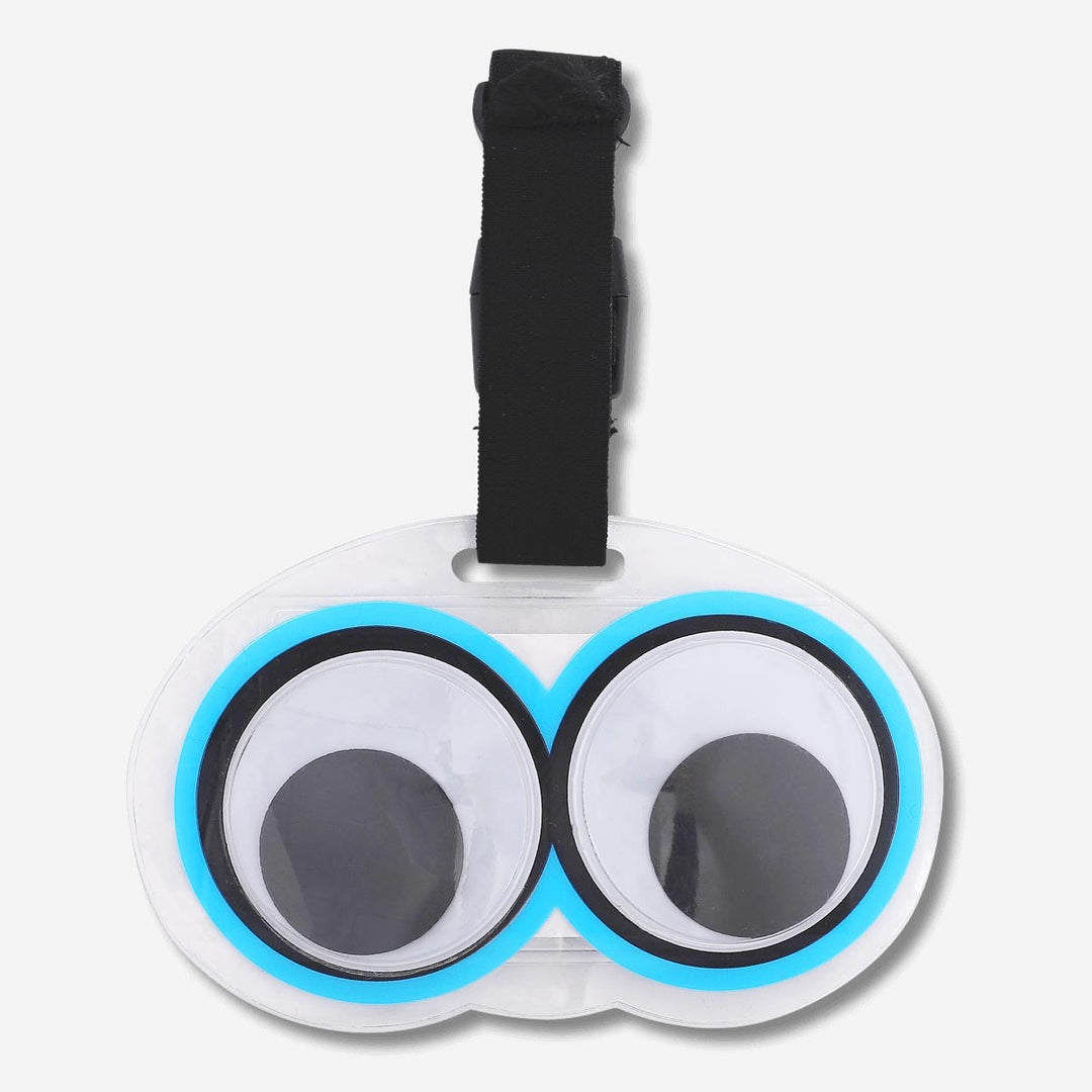 SUITCASE TAG EVA WITH GOOGLY EYES BLUE