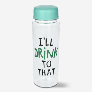 BOTTLE DRINKING 500ML GREEN LID AND TEXT